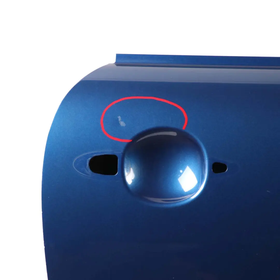 Door Front Right O/S Cover Panel R55 R57 Lightning Blue Metallic A63 to Mini R56 with Part number 2755936 Mini R56 Door Front Right O/S Cover Panel R55 R57 Lightning Blue Metallic A63 - SKU 2755936-LB12 - Part number 2755936