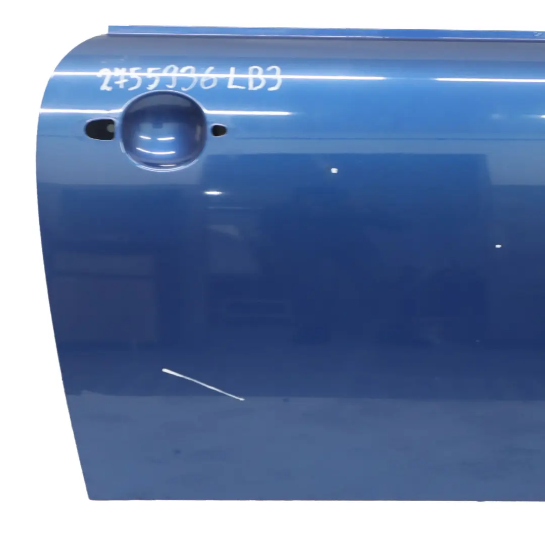 Door Front Right O/S Lightning Blue Metallic - A63 to Mini R55 R56 R57 R58 R59 with Part number 2755936 Mini R55 R56 R57 R58 R59 Door Front Right O/S Lightning Blue Metallic - A63 - SKU 2755936-LB3 - Part number 2755936
