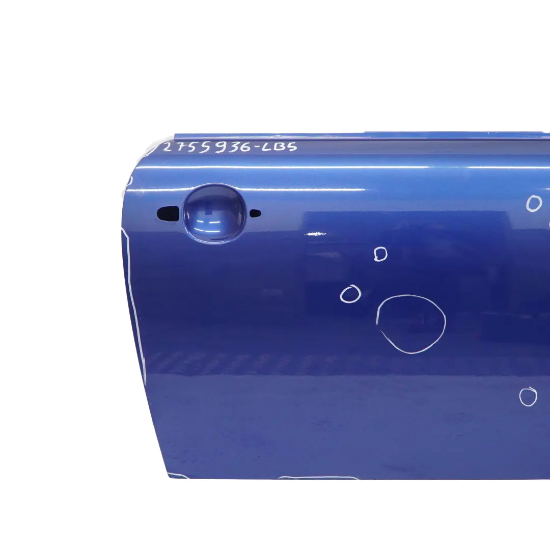 Door Front Right O/S Lightning Blue Metallic - A63 to Mini Cooper R55 R56 R57 R58 with Part number 2755936 Mini Cooper R55 R56 R57 R58 Door Front Right O/S Lightning Blue Metallic - A63 - SKU 2755936-LB5 - Part number 2755936