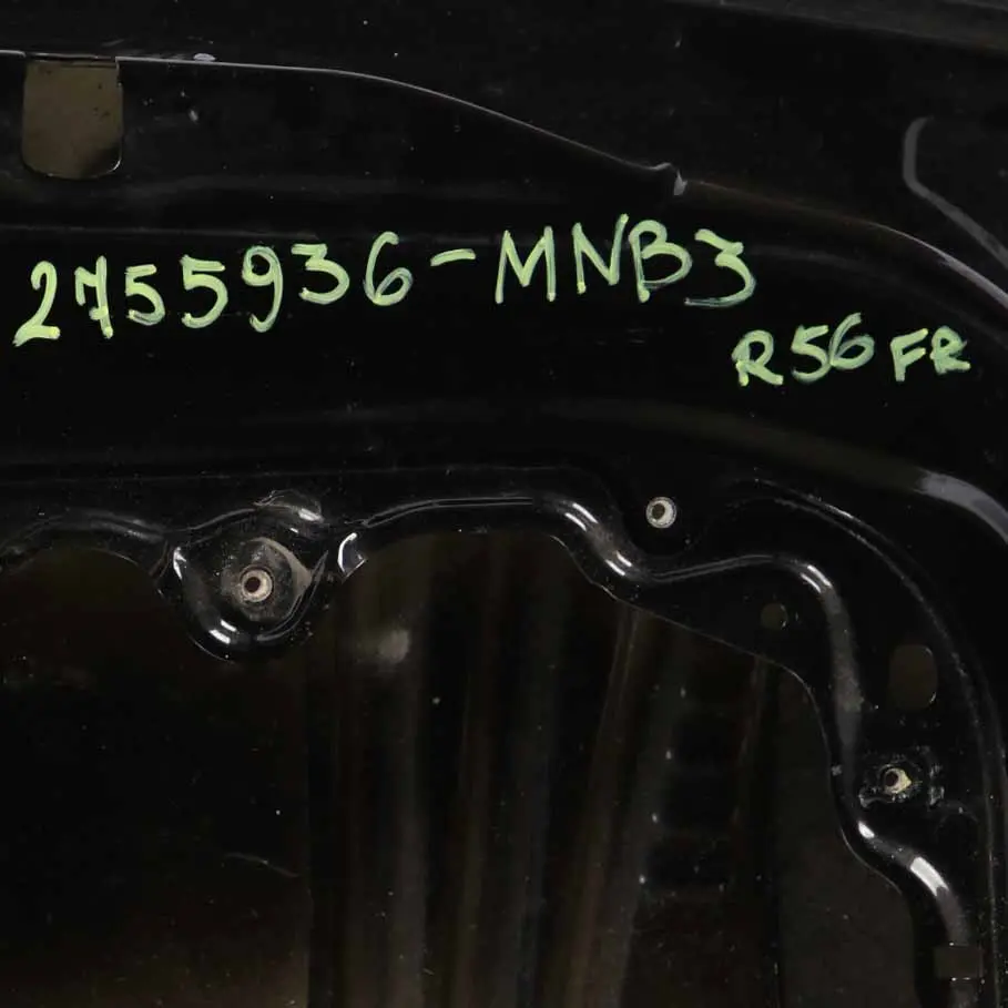 Door Front Right O/S R57 R58 R59 Midnight Black Metallic - A94 to Mini R56 with Part number 2755936 Mini R56 Door Front Right O/S R57 R58 R59 Midnight Black Metallic - A94 - SKU 2755936-MNB3 - Part number 2755936