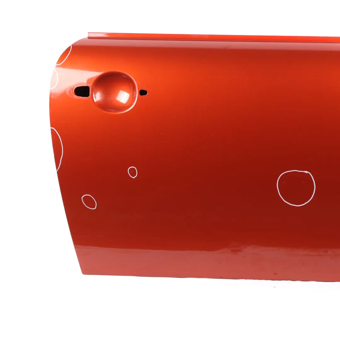 Door Front Right O/S Spice Orange Metallic - B23 to Mini R55 R56 R57 R58 R59 with Part number 2755936 Mini R55 R56 R57 R58 R59 Door Front Right O/S Spice Orange Metallic - B23 - SKU 2755936-SPICE1 - Part number 2755936