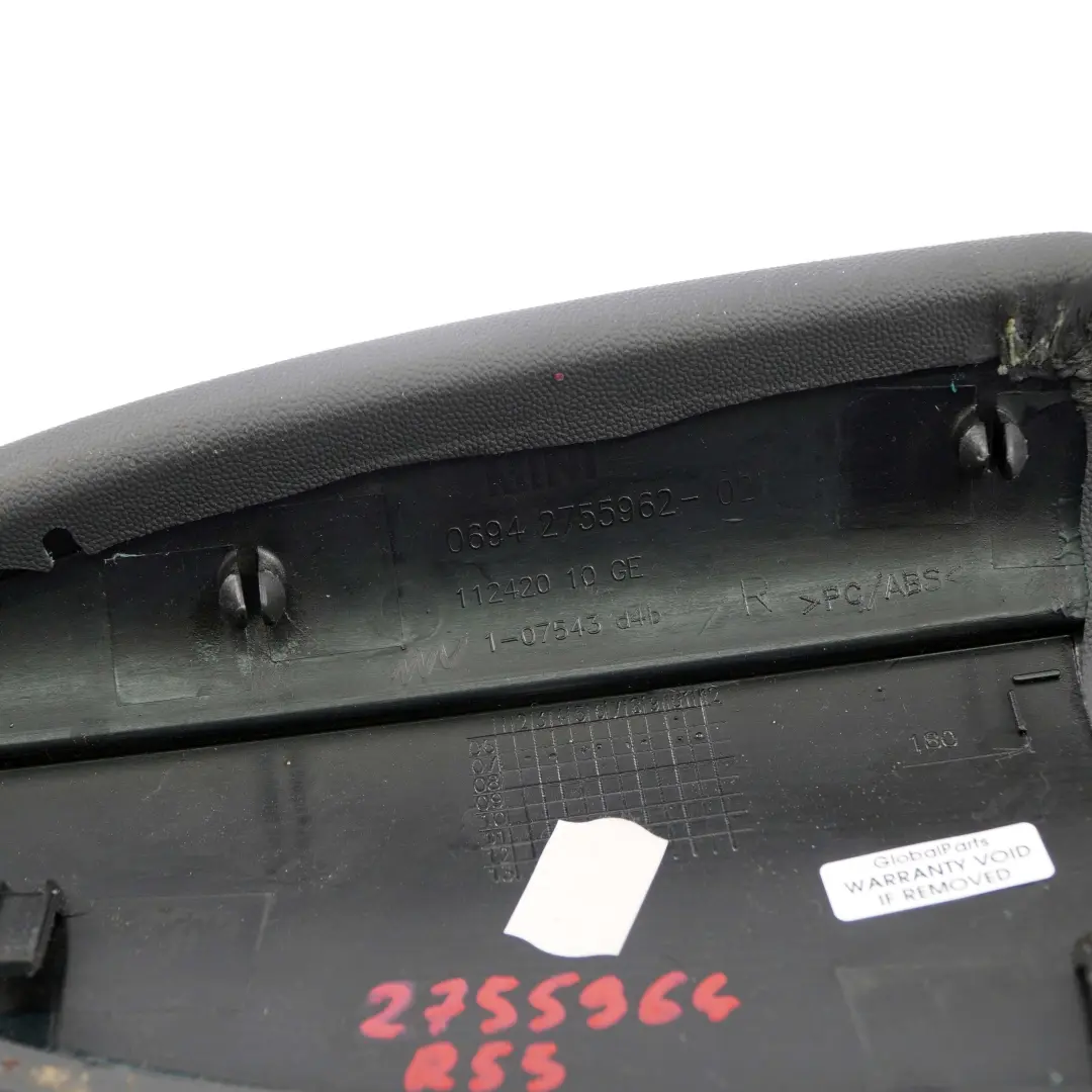 Right O/S Clubdoor Door Card Armrest Trim Panel Dark Grey to Mini Clubman R55 Rear with Part number 2755964 Mini Clubman R55 Rear Right O/S Clubdoor Door Card Armrest Trim Panel Dark Grey - SKU 2755964-2 - Part number 2755964