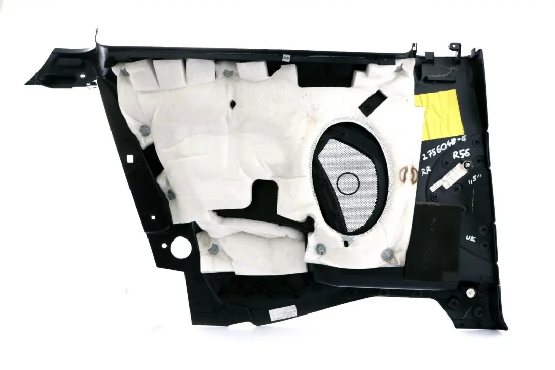 Mini Cooper R56 6 Lateral Interior Trim Panel Cuarto Trasero Derecho Negro - SKU 2756048-6 - Número de pieza 2756048