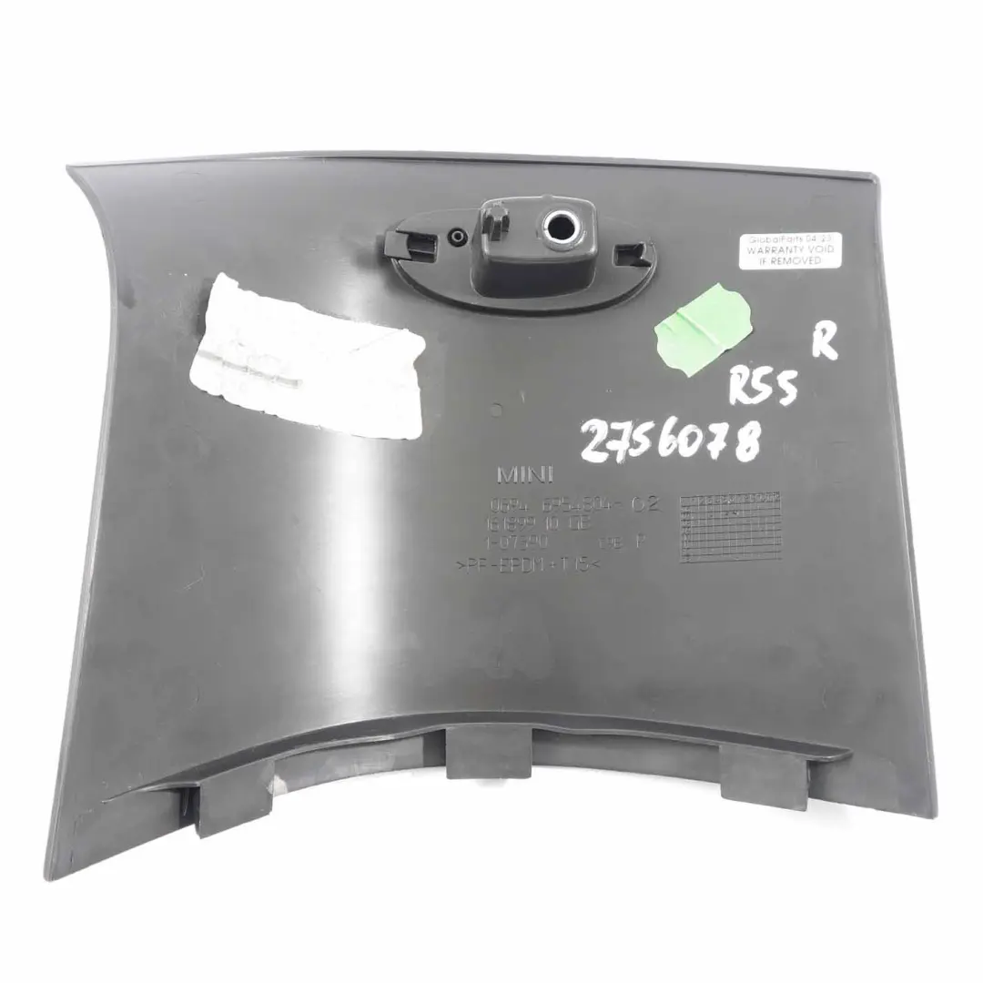 Mini Clubman R55 Tapa Columna C Panel Derecho Carbono Negro 6954804 - SKU 2756078 - Número de pieza 2756078