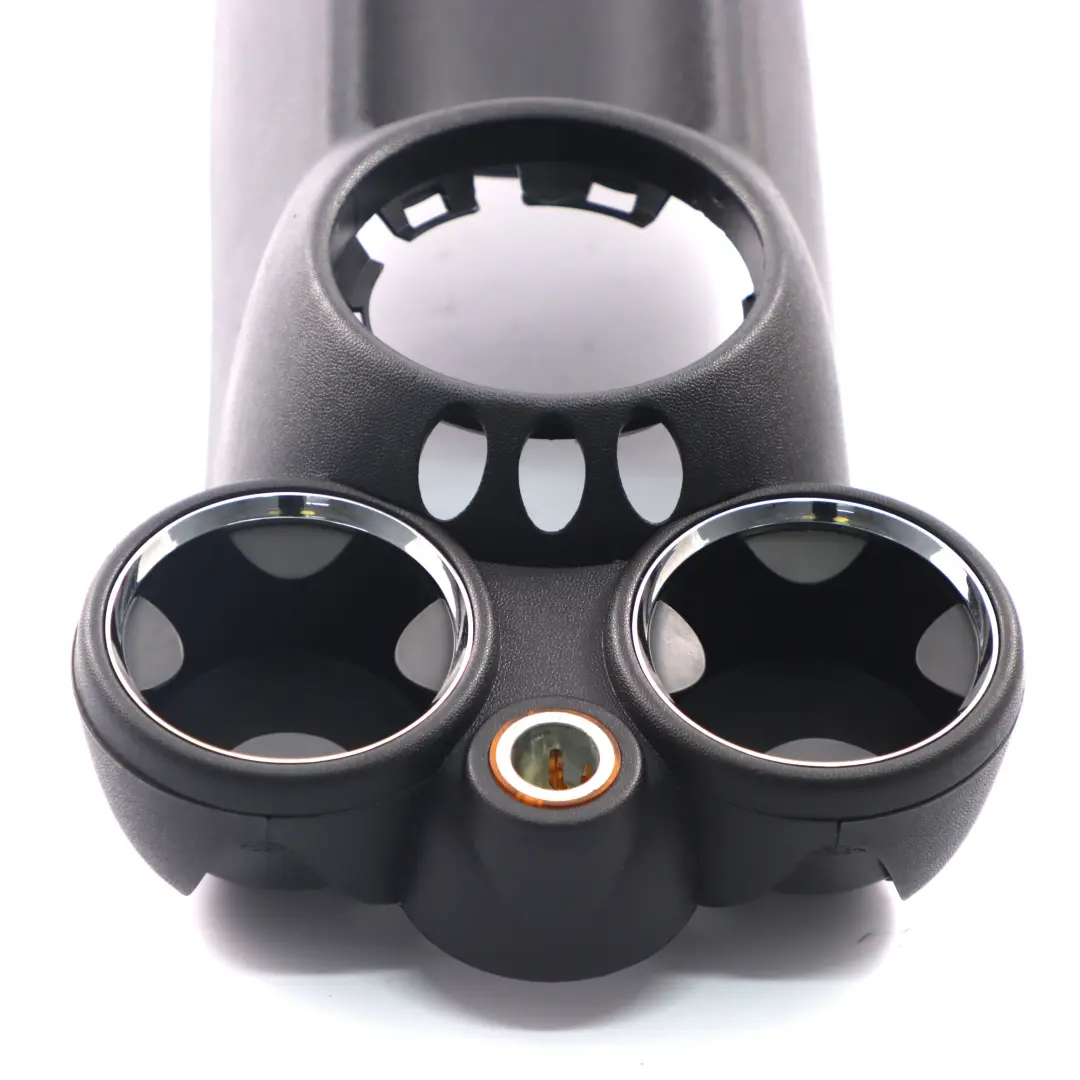 Consola Central Portavasos Tapa Panel Carbono Negro para Mini R55 R56 con número de pieza 2756156 Mini R55 R56 Consola Central Portavasos Tapa Panel Carbono Negro - SKU 2756156-1 - Número de pieza 2756156