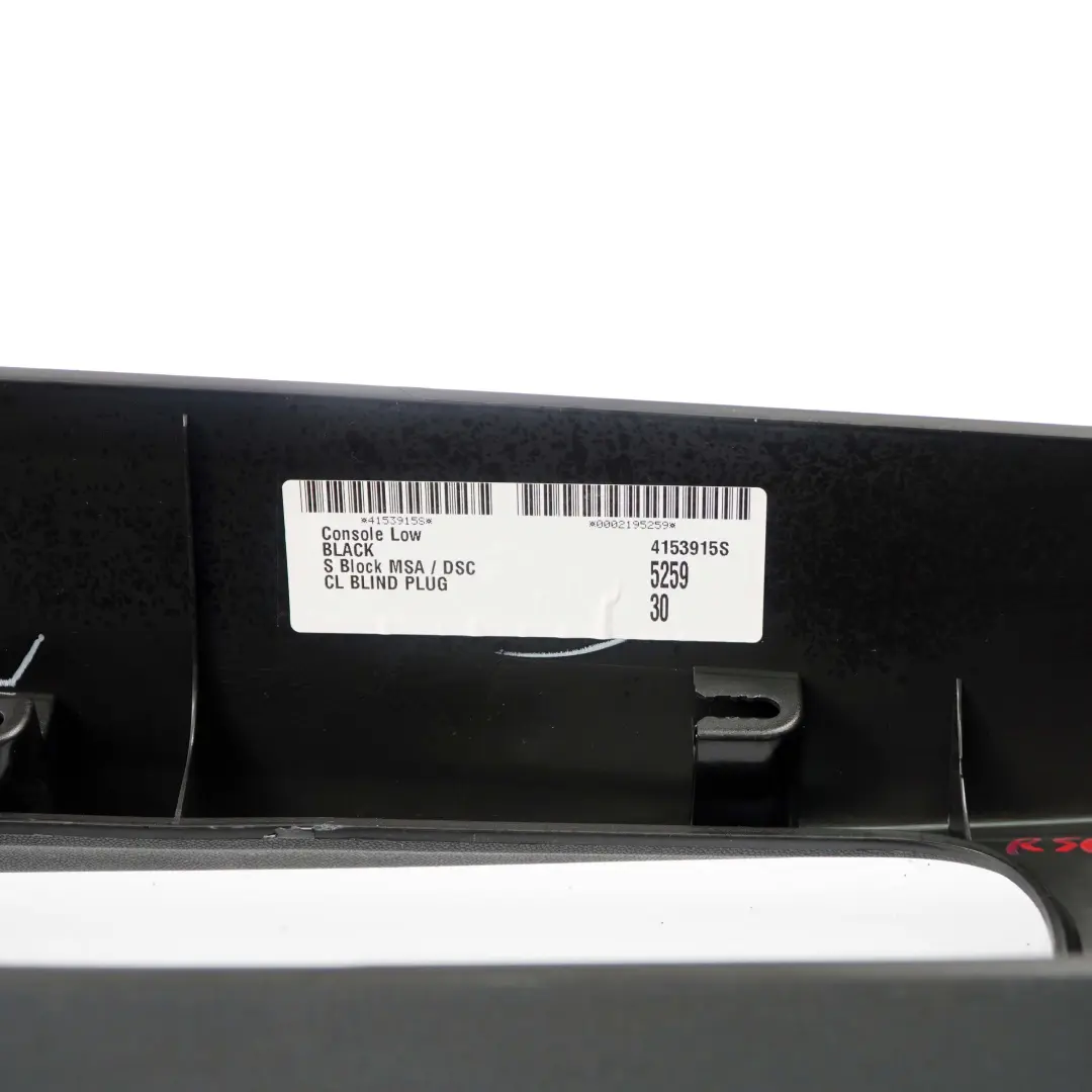 Consola Central Portavasos Carbono Negro para Mini Cooper One R55 R56 2 con número de pieza 2756156 Mini Cooper One R55 R56 2 Consola Central Portavasos Carbono Negro - SKU 2756156-2 - Número de pieza 2756156