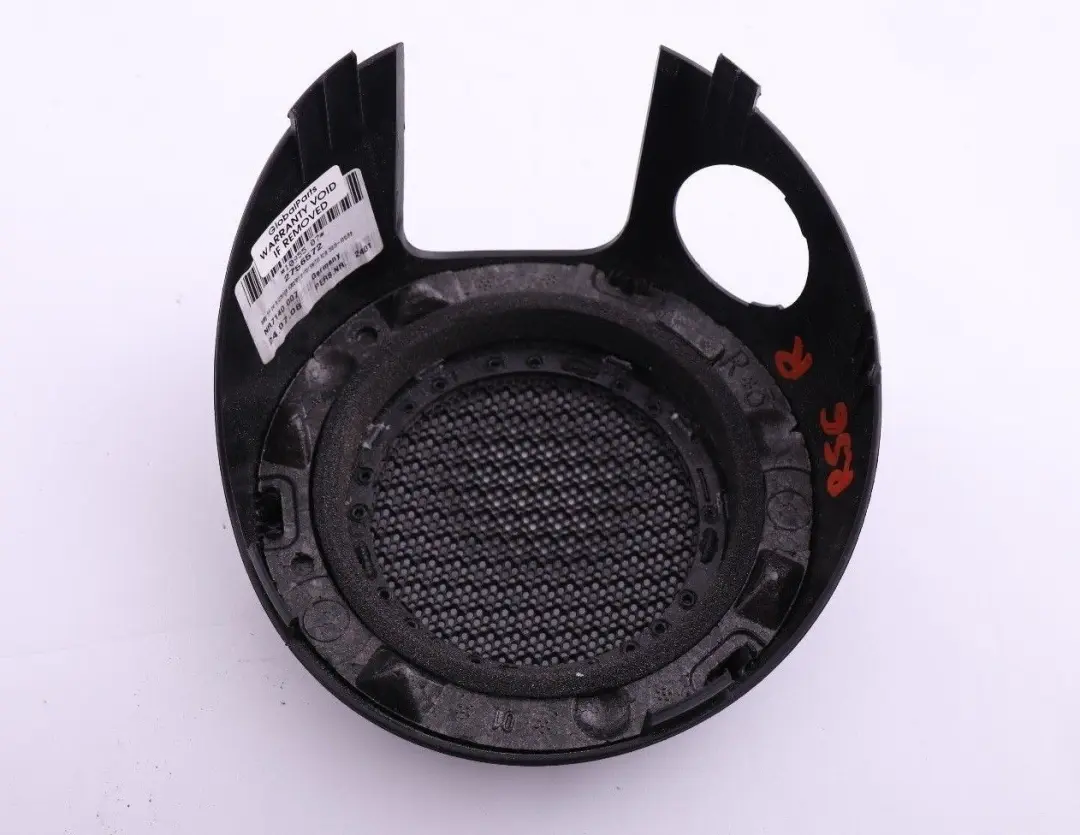 Loudspeaker Black Chrome Right O/S to BMW Mini Cooper R56 R55 R57 Cover with Part number 2756572 BMW Mini Cooper R56 R55 R57 Cover Loudspeaker Black Chrome Right O/S - SKU 2756572 - Part number 2756572
