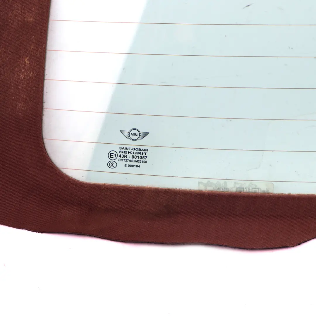 Mini Cooper R57 Cabrio lunotto posteriore tetto apribile vetro AS2 - SKU 2757380-1 - Numero di parte 2757380