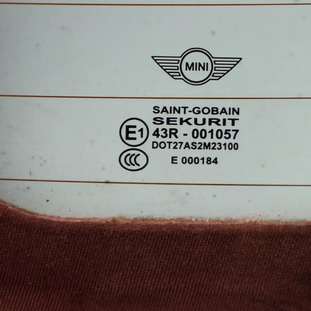 lunotto posteriore tetto apribile vetro AS2 per Mini Cooper R57 Cabrio con numero di parte 2757380 Mini Cooper R57 Cabrio lunotto posteriore tetto apribile vetro AS2 - SKU 2757380-1 - Numero di parte 2757380