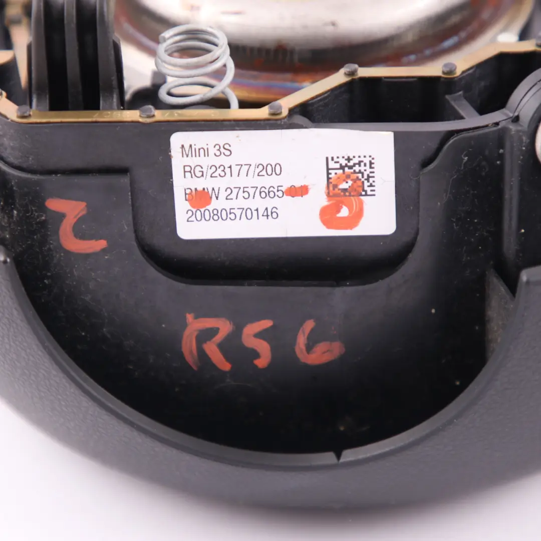 Three Spoke Steering Wheel Driver's Sports Air Module Bag to Mini Cooper R55 R56 with Part number 2757665 Mini Cooper R55 R56 Three Spoke Steering Wheel Driver's Sports Air Module Bag - SKU 2757665-8 - Part number 2757665