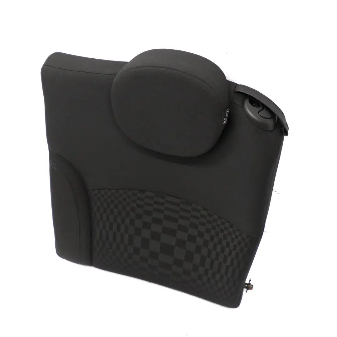 Respaldo Asiento Trasero Izquierdo Tela cuadros Negro Carbono para Mini R57 Cooper S con número de pieza 2757891 Mini R57 Cooper S Respaldo Asiento Trasero Izquierdo Tela cuadros Negro Carbono - SKU 2757891 - Número de pieza 2757891