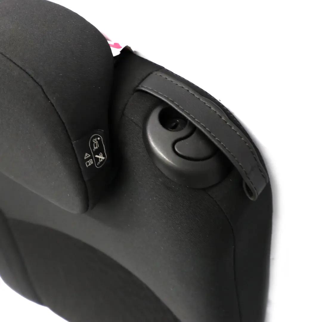 Respaldo Asiento Trasero Izquierdo Tela cuadros Negro Carbono para Mini R57 Cooper S con número de pieza 2757891 Mini R57 Cooper S Respaldo Asiento Trasero Izquierdo Tela cuadros Negro Carbono - SKU 2757891 - Número de pieza 2757891