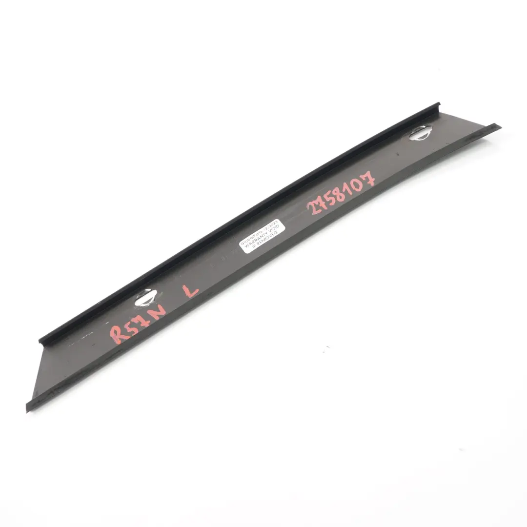 Mini R57 F57 Convertible Folding Top Mounting Rail Seal Middle Left N/S - SKU 2758107 - Part number 2758107