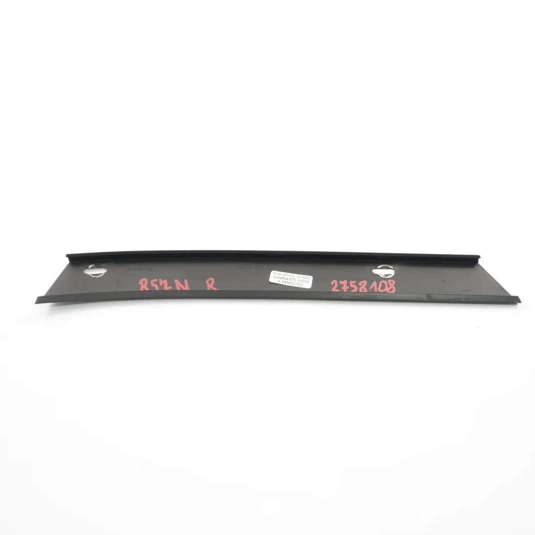 Mini R57 F57 Convertible Folding Top Mounting Rail Seal Middle Right O/S - SKU 2758108 - Part number 2758108