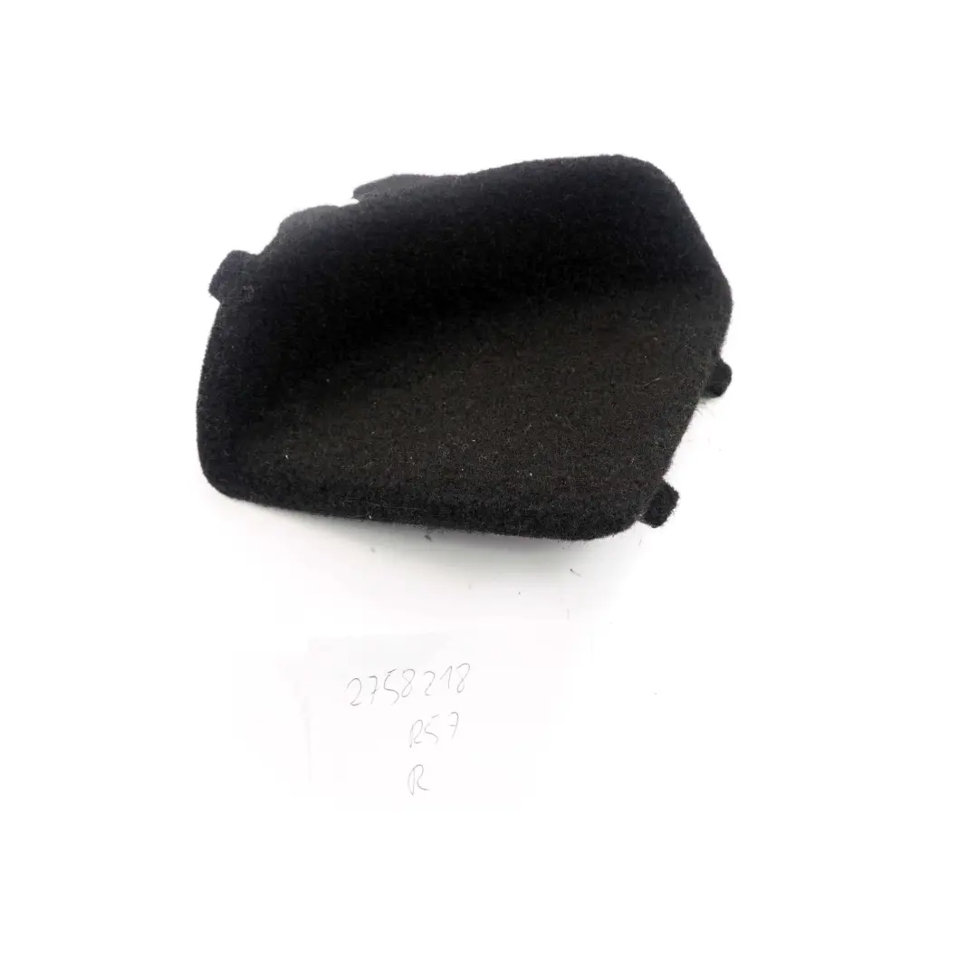 Trunk Trim Panel Cover Right Luggage Compartment para MINI Cooper R57 Cabrio con número de pieza 2758218 MINI Cooper R57 Cabrio Trunk Trim Panel Cover Right Luggage Compartment - SKU 2758218 - Número de pieza 2758218
