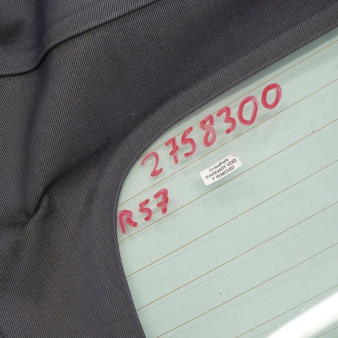 Couverture de toit pliante en tissu Bleu Denim pour Mini R57 Cabrio à propos du numéro de pièce 2758300 Mini R57 Cabrio Couverture de toit pliante en tissu Bleu Denim - SKU 2758300 - Numéro de pièce 2758300