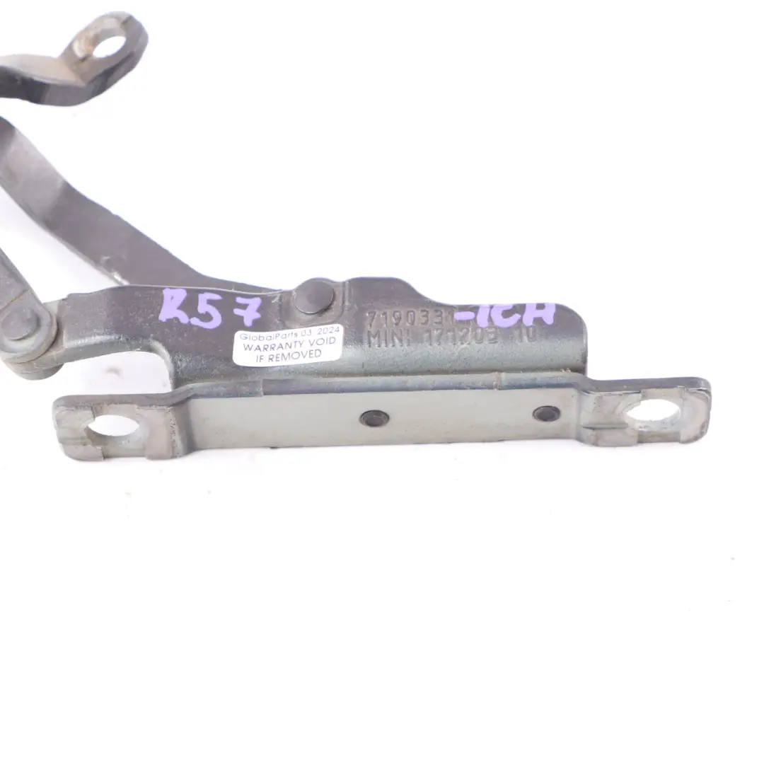Trunk Lid Hinge Left N/S Iced Chocolate Metallic B49 7190331 to Mini Cabrio R57 with Part number 2758375 Mini Cabrio R57 Trunk Lid Hinge Left N/S Iced Chocolate Metallic B49 7190331 - SKU 2758375-ICH - Part number 2758375