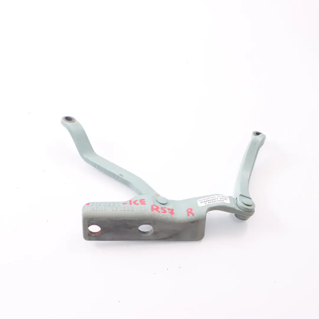 Maletero Portón Trasero Bisagra Derecha Azul Hielo B28 7190332 para Mini Cabrio R57 con número de pieza 2758376 Mini Cabrio R57 Maletero Portón Trasero Bisagra Derecha Azul Hielo B28 7190332 - SKU 2758376-ICE - Número de pieza 2758376