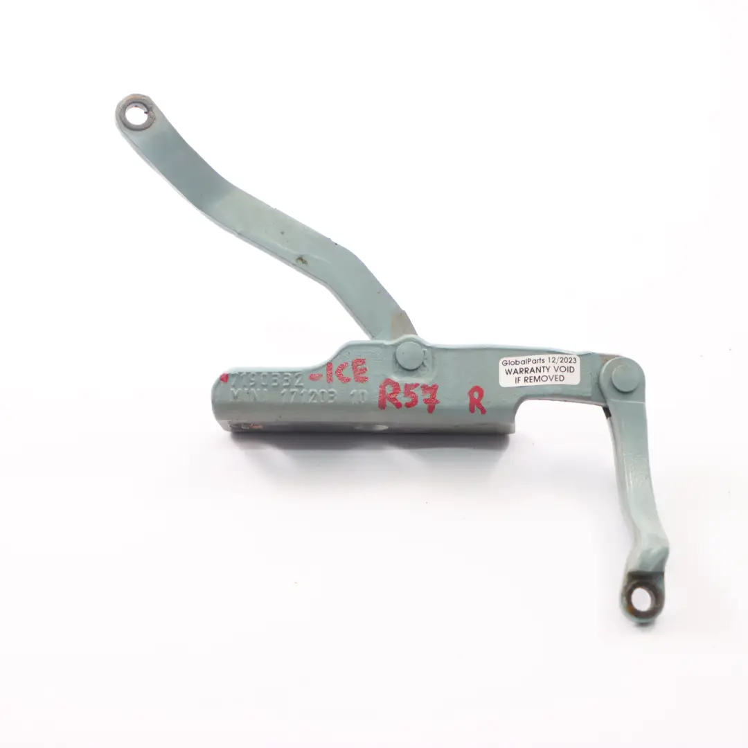 Mini Cabrio R57 Charnière hayon coffre arrière droite Bleu glacier B28 7190332 - SKU 2758376-ICE - Numéro de pièce 2758376