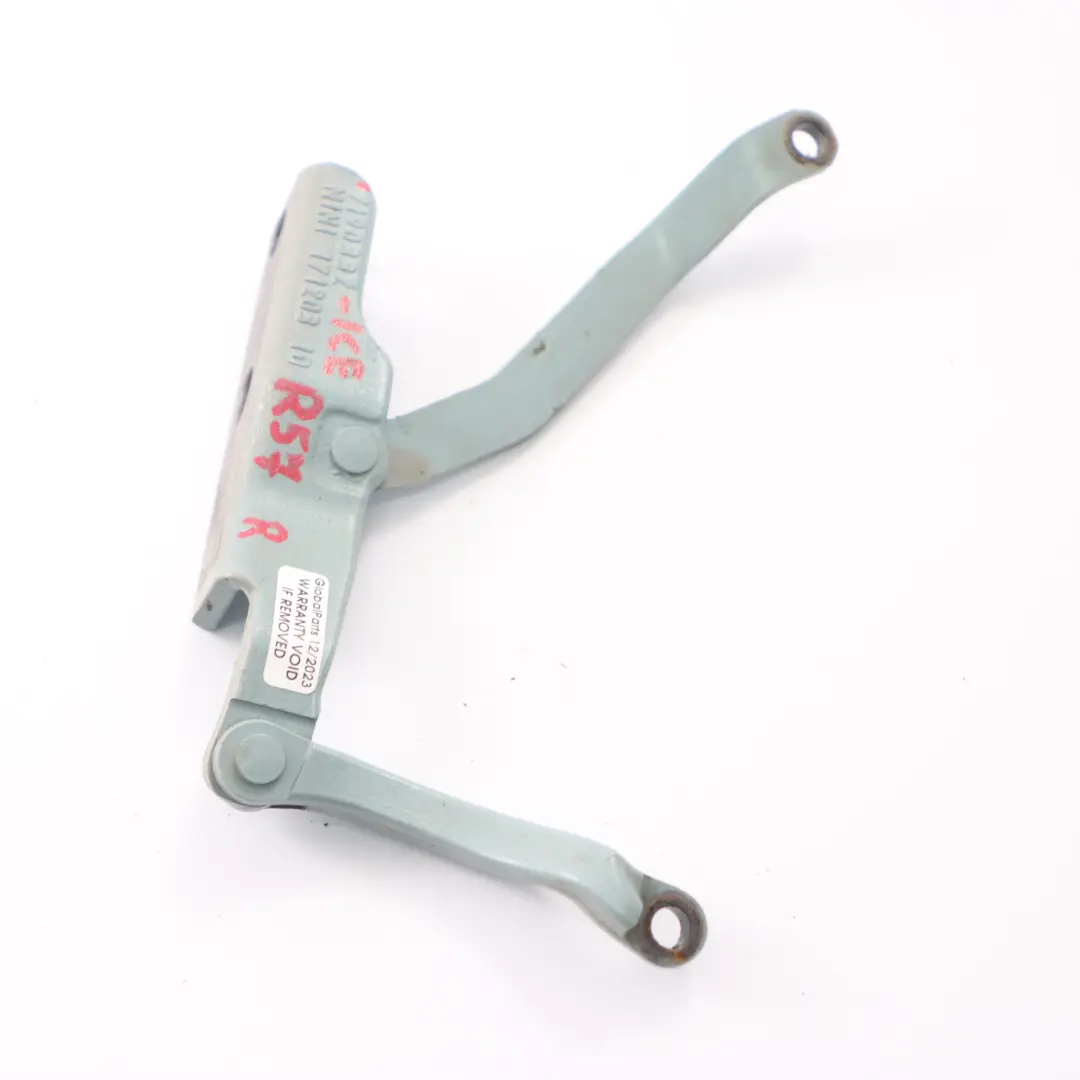 Maletero Portón Trasero Bisagra Derecha Azul Hielo B28 7190332 para Mini Cabrio R57 con número de pieza 2758376 Mini Cabrio R57 Maletero Portón Trasero Bisagra Derecha Azul Hielo B28 7190332 - SKU 2758376-ICE - Número de pieza 2758376