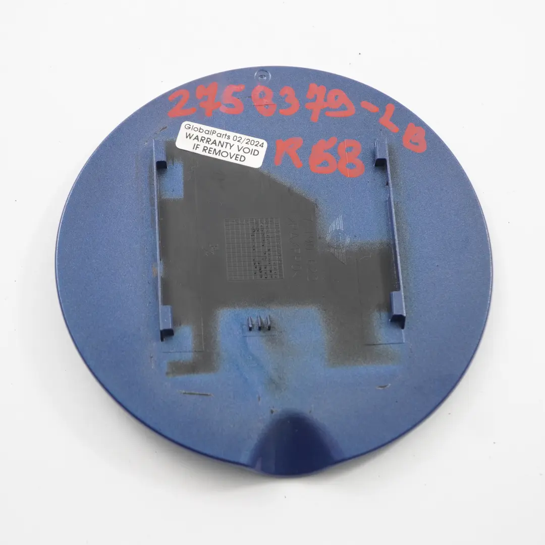 Couvercle de bouchon de carburant Lightning Blue Metallic A63 pour Mini R57 R58 R59 à propos du numéro de pièce 2758379 Mini R57 R58 R59 Couvercle de bouchon de carburant Lightning Blue Metallic A63 - SKU 2758379-LB - Numéro de pièce 2758379