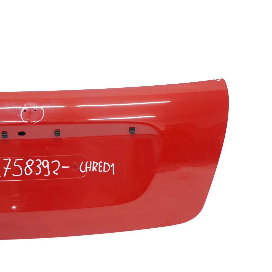 Maletero Tapa Porton Trasero Chili Rojo - 851 para Mini Cooper Cabrio R57 con número de pieza 2758392 Mini Cooper Cabrio R57 Maletero Tapa Porton Trasero Chili Rojo - 851 - SKU 2758392-CHRED1 - Número de pieza 2758392