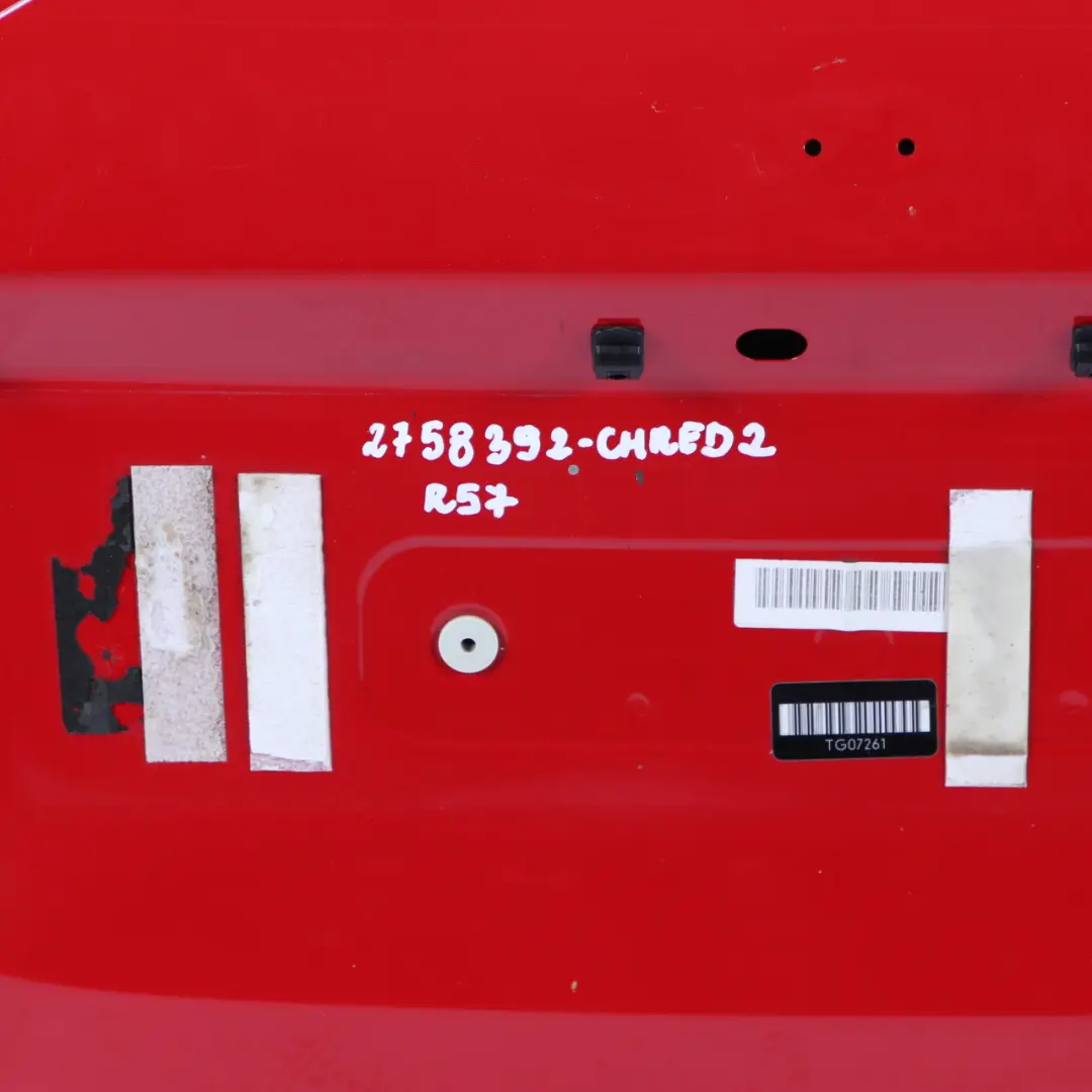 Mini Cooper Cabrio R57 Boot Trunk Lid Tailgate Chili Red - 851 - SKU 2758392-CHRED2 - Part number 2758392