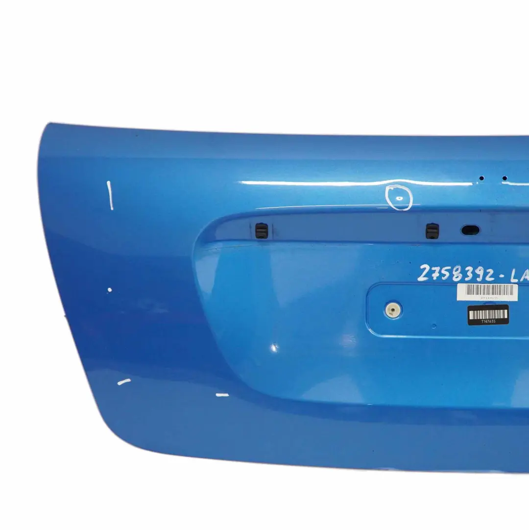 Boot Trunk Lid Mini R57 Cabrio Tailgate Panel Laser Blue Metallic - A59 to with Part number 2758392 Boot Trunk Lid Mini R57 Cabrio Tailgate Panel Laser Blue Metallic - A59 - SKU 2758392-LAB1 - Part number 2758392