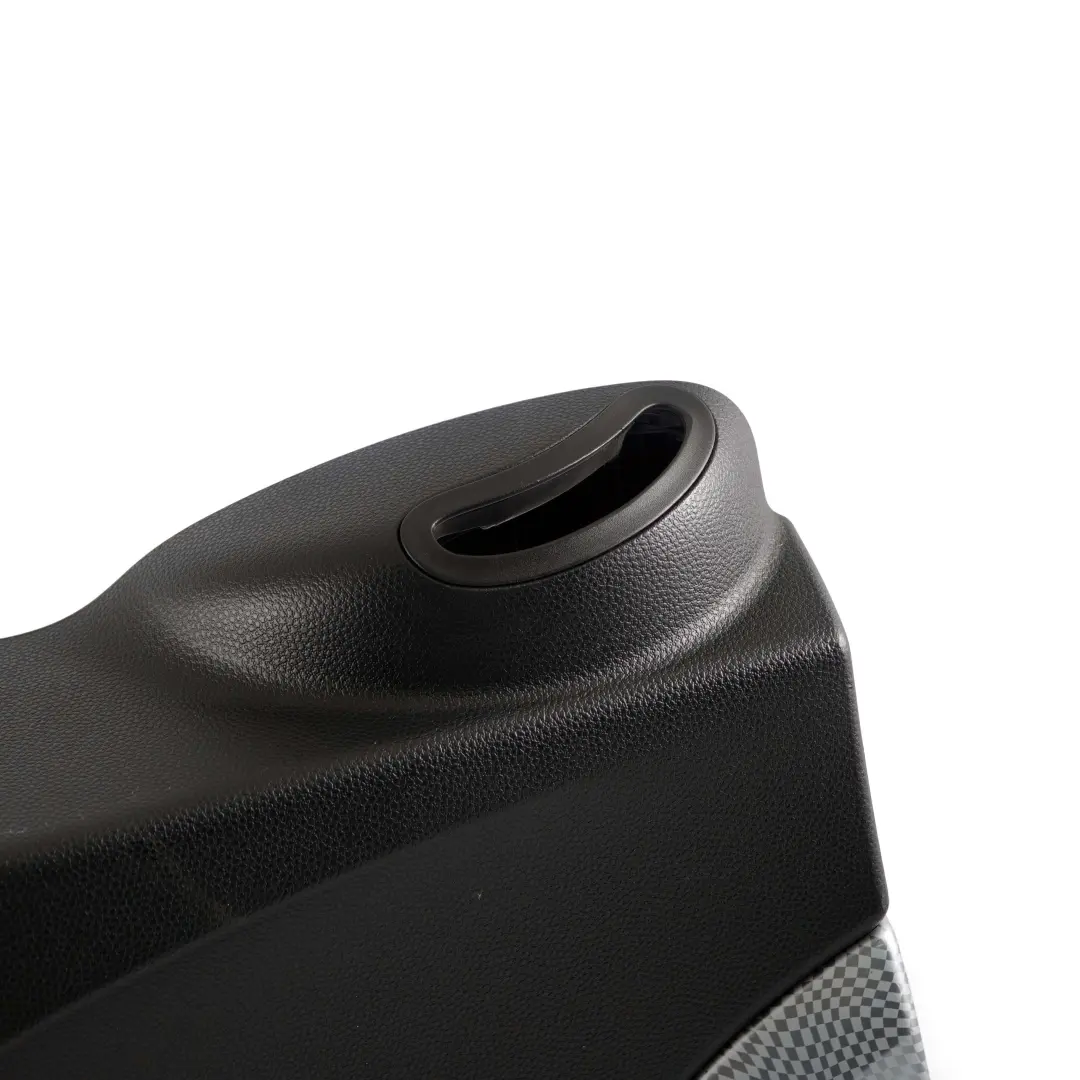 Panel lateral trasero izquierdo Carbono Negro Plata a cuadros para Mini R57 Cabrio con número de pieza 2758453 Mini R57 Cabrio Panel lateral trasero izquierdo Carbono Negro Plata a cuadros - SKU 2758453-1 - Número de pieza 2758453