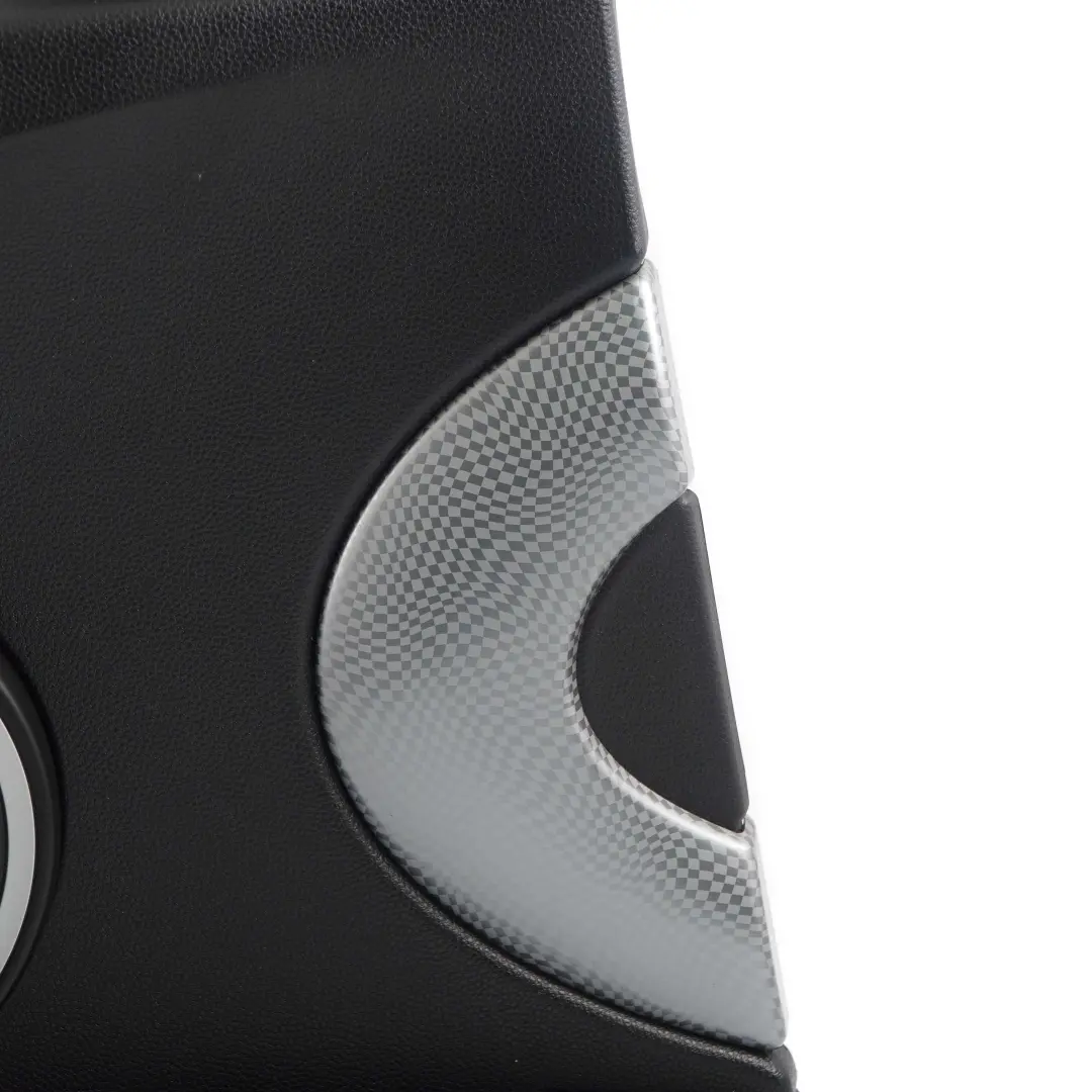 Panel lateral trasero izquierdo Carbono Negro Plata a cuadros para Mini R57 Cabrio con número de pieza 2758453 Mini R57 Cabrio Panel lateral trasero izquierdo Carbono Negro Plata a cuadros - SKU 2758453-1 - Número de pieza 2758453