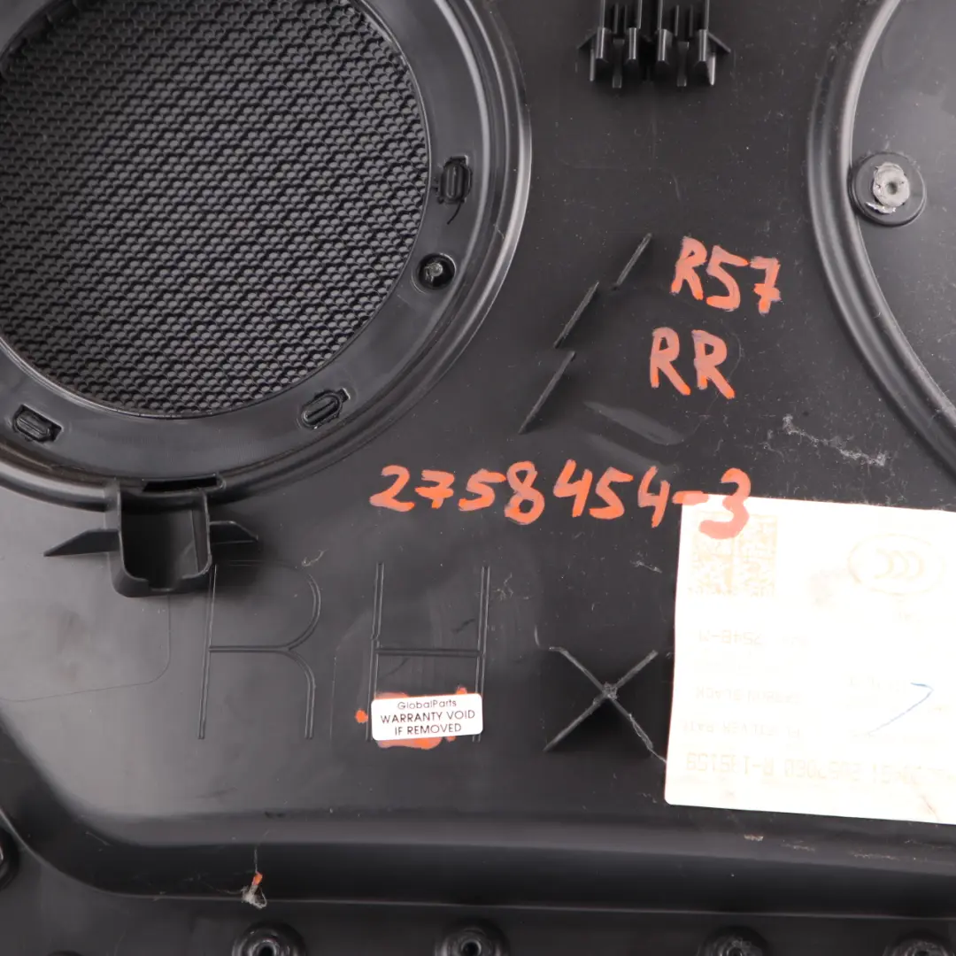 Lateral Trim Panel Mini Cabrio R57 Rear Right O/S Silver Carbon Black Silver to with Part number 2758454 Lateral Trim Panel Mini Cabrio R57 Rear Right O/S Silver Carbon Black Silver - SKU 2758454-3 - Part number 2758454