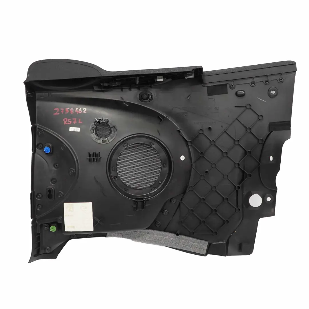 Mini R57 Cabrio Cache panneau arrière latéral gauche Carbone Noir Chrome HiFi - SKU 2758461 - Numéro de pièce 2758461
