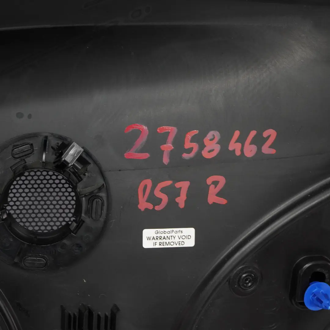 Mini R57 Rivestimento Pannello Posteriore Destro Nero Carbonio Cromo HiFi - SKU 2758462 - Numero di parte 2758462