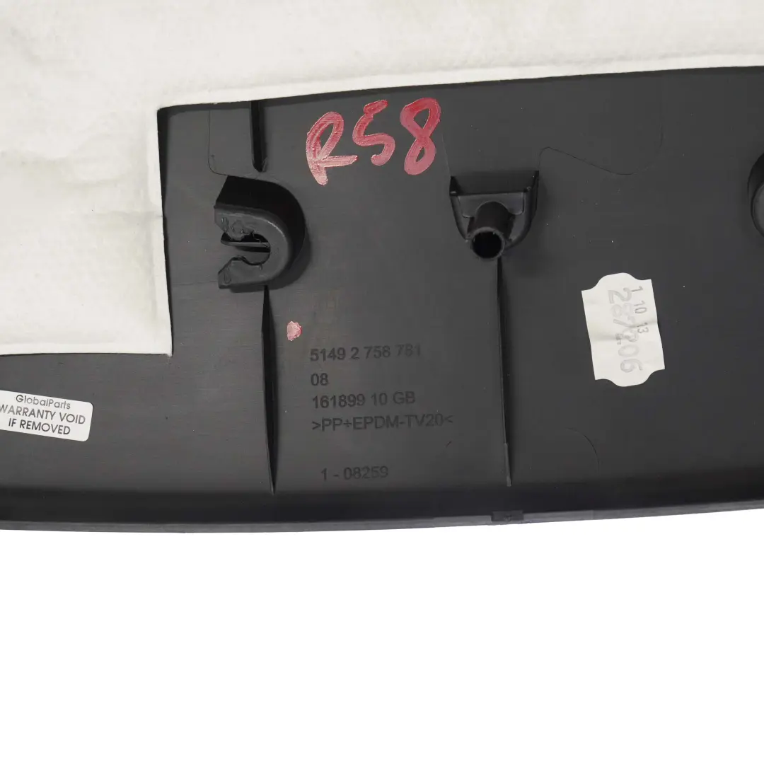 Tapicerka Klapy Bagażnika do Mini Coupe R58 o numerze 2758781 Mini Coupe R58 Tapicerka Klapy Bagażnika - SKU 2758781 - Numer Części 2758781