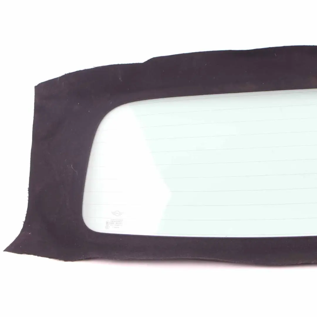 Window Mini Roadster R59 Convertible Roof Folding Glass Glazing Panel AS2 to Rear with Part number 2759396 Rear Window Mini Roadster R59 Convertible Roof Folding Glass Glazing Panel AS2 - SKU 2759396 - Part number 2759396