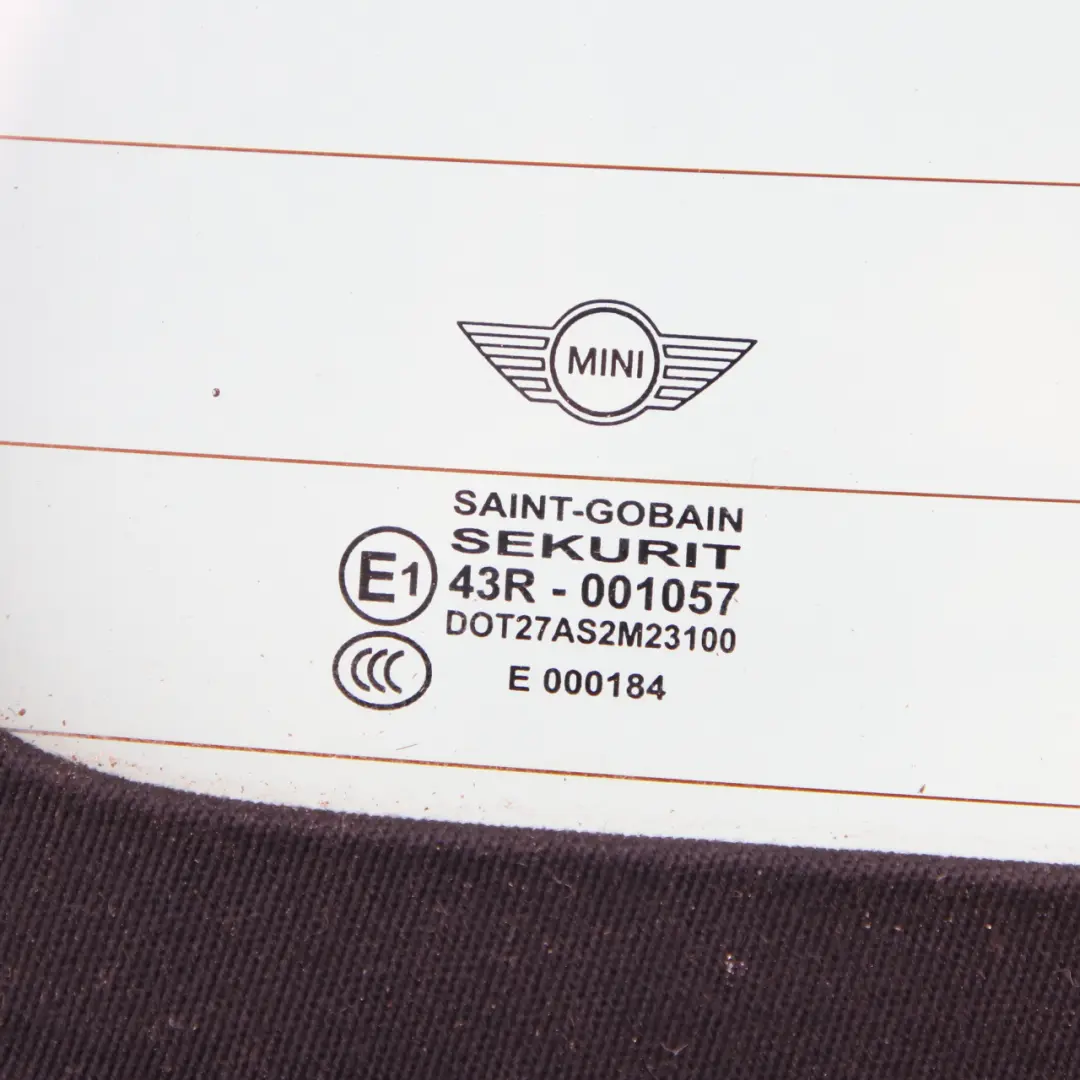 Rear Window Mini Roadster R59 Convertible Roof Folding Glass Glazing Panel AS2 - SKU 2759396 - Part number 2759396