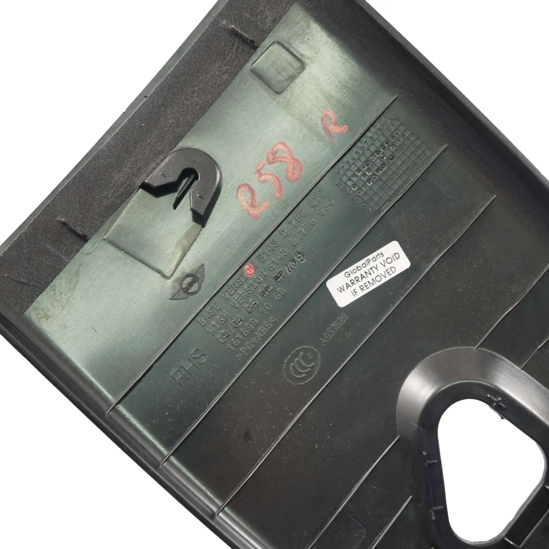 Coup? R58 Pilastro Destra Apertura Copertura Nera 2758816 per Mini con numero di parte 2759518 Mini Coup? R58 Pilastro Destra Apertura Copertura Nera 2758816 - SKU 2759518 - Numero di parte 2759518