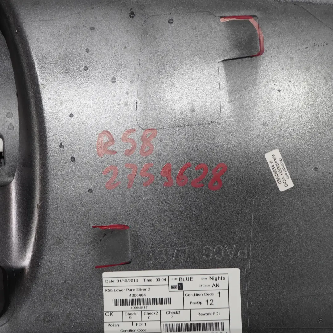 Hinten Dachspoiler Pure Silver Silber Metallic - 900 für Mini Coupe R58 mit Teilenummer 2759628 Mini Coupe R58 Hinten Dachspoiler Pure Silver Silber Metallic - 900 - SKU 2759628 - Teilenummer 2759628