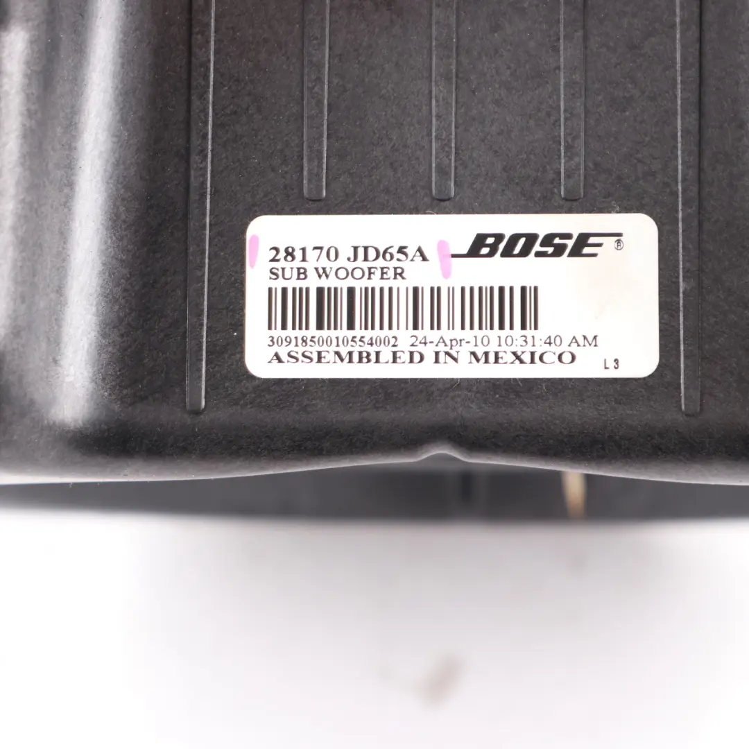 Nissan Quashqai J10 MK1 Speaker Subwoofer Audio Bose - SKU 28170JD65A - Part number 28170JD65A
