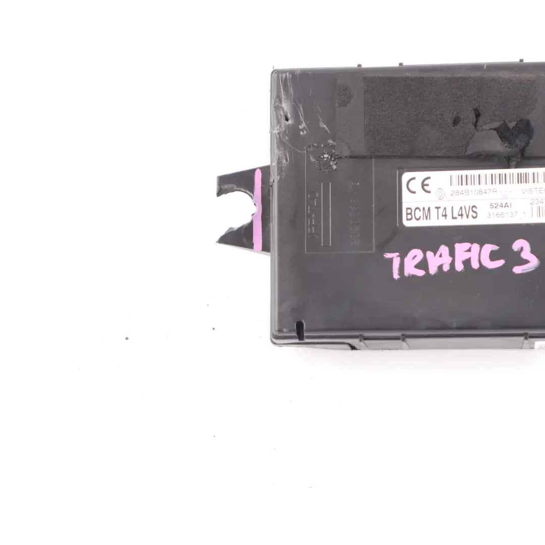 Body Control Module ECU BCM T4 to Renault Trafic 3 Vauxhall Vivaro B with Part number 284B10847R Renault Trafic 3 Vauxhall Vivaro B Body Control Module ECU BCM T4 - SKU 284B10847R - Part number 284B10847R