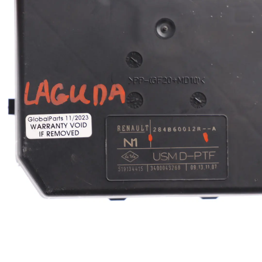 USDM-PTF USM Fuse Box Control Unit Module ECU to Renault Laguna 3 III with Part number 284B60012R Renault Laguna 3 III USDM-PTF USM Fuse Box Control Unit Module ECU - SKU 284B60012R - Part number 284B60012R