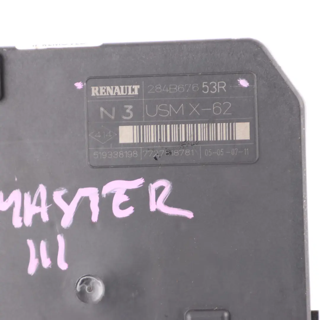 Fuse Relay Box Control Unit USM to Renault Master 3 with Part number 284B67653R Renault Master 3 Fuse Relay Box Control Unit USM - SKU 284B67653R - Part number 284B67653R