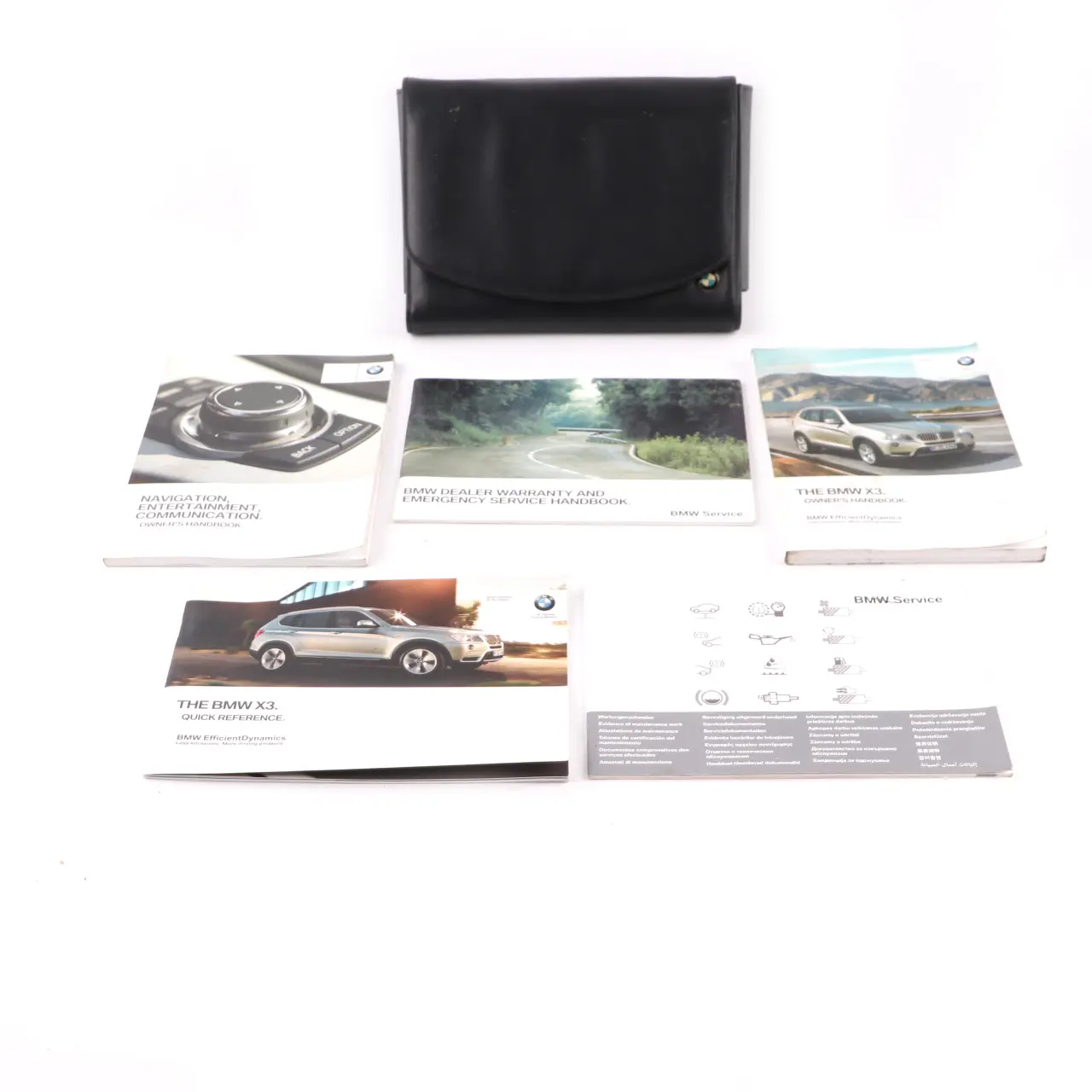 BMW X3 F25 Service Booklet Owner's Handbook Case Wallet Pouch Set 2903680