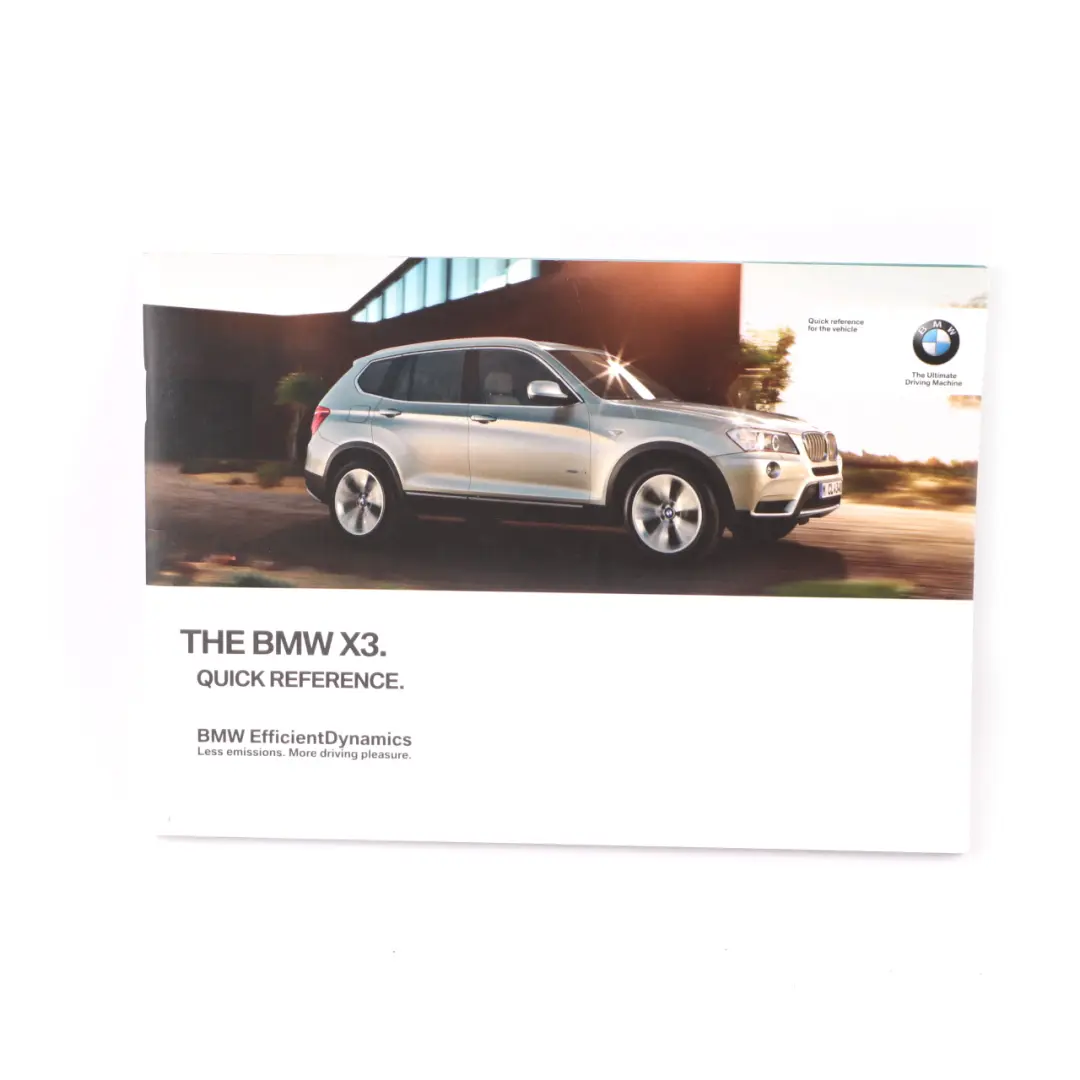BMW X3 F25 Service Booklet Owner's Handbook Case Wallet Pouch Set - SKU 2903680 - Part number 2903680