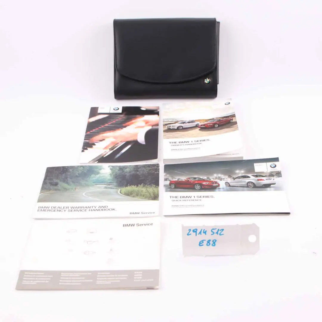 BMW E82 E88 Owner's Handbook Service Booklet Book Set Case Pouch - SKU 2914512 - Part number 2914512