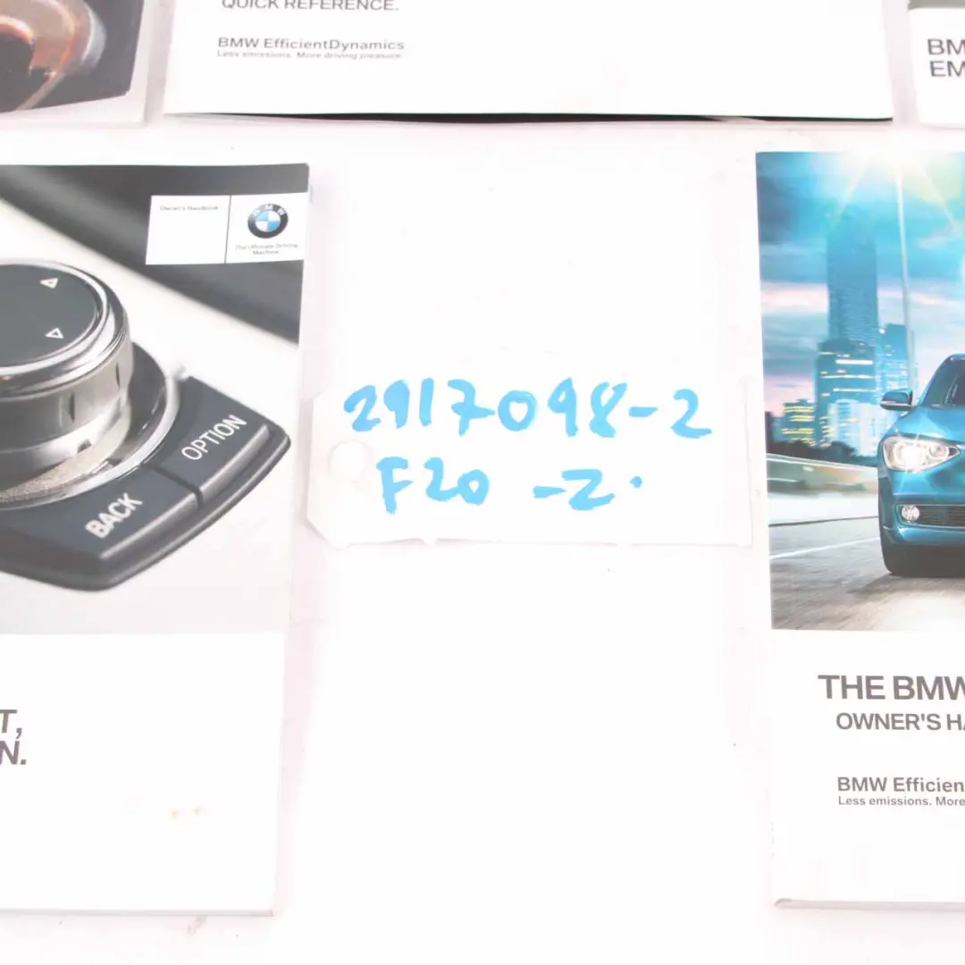 BMW F20 Manuel Propriétaire Livret Service Instructions iDrive Étui Portefeuille - SKU 2917098-2 - Numéro de pièce 2917098