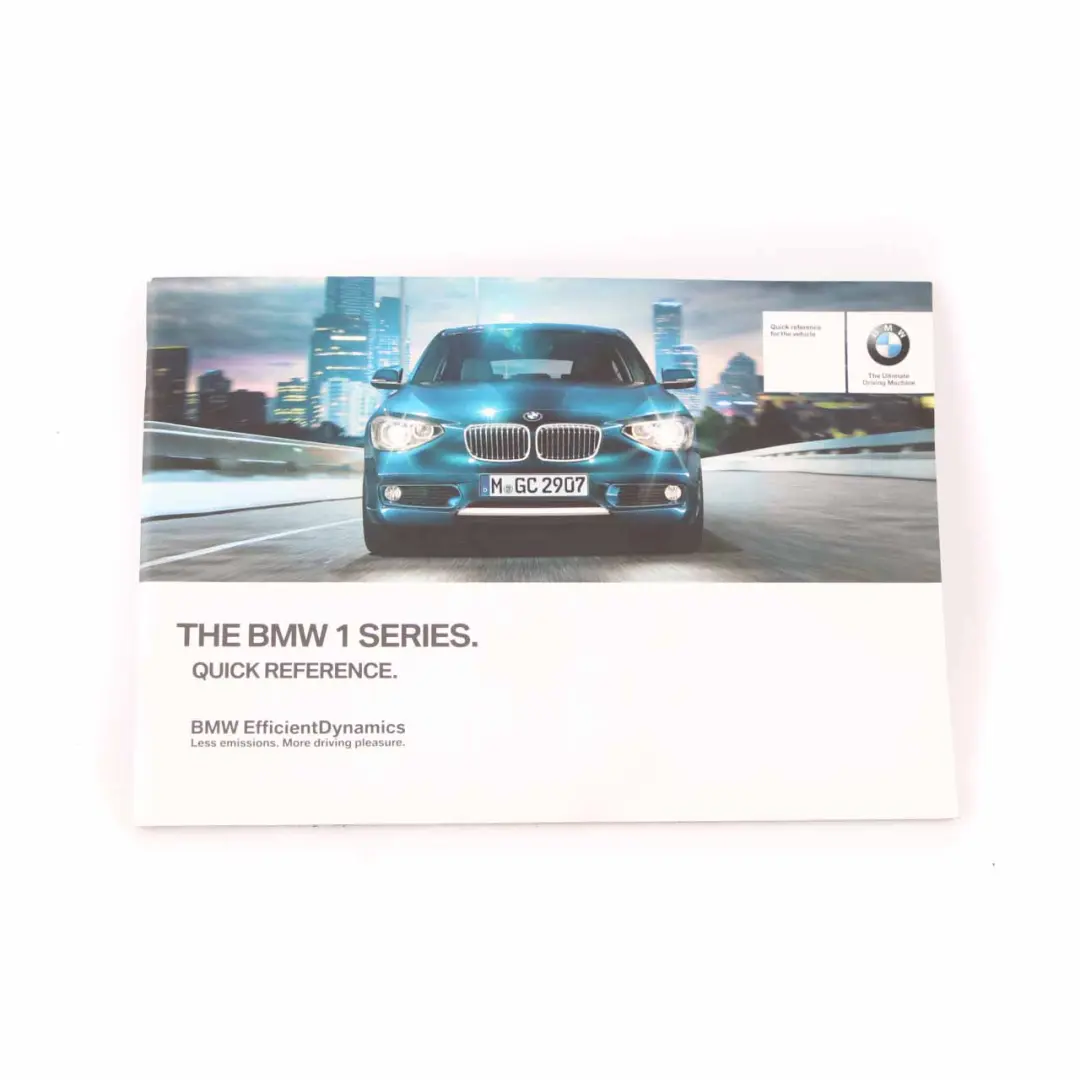 BMW F20 Owner's Handbook Service Booklet Instructions iDrive Pouch Wallet Case - SKU 2917098-2 - Part number 2917098