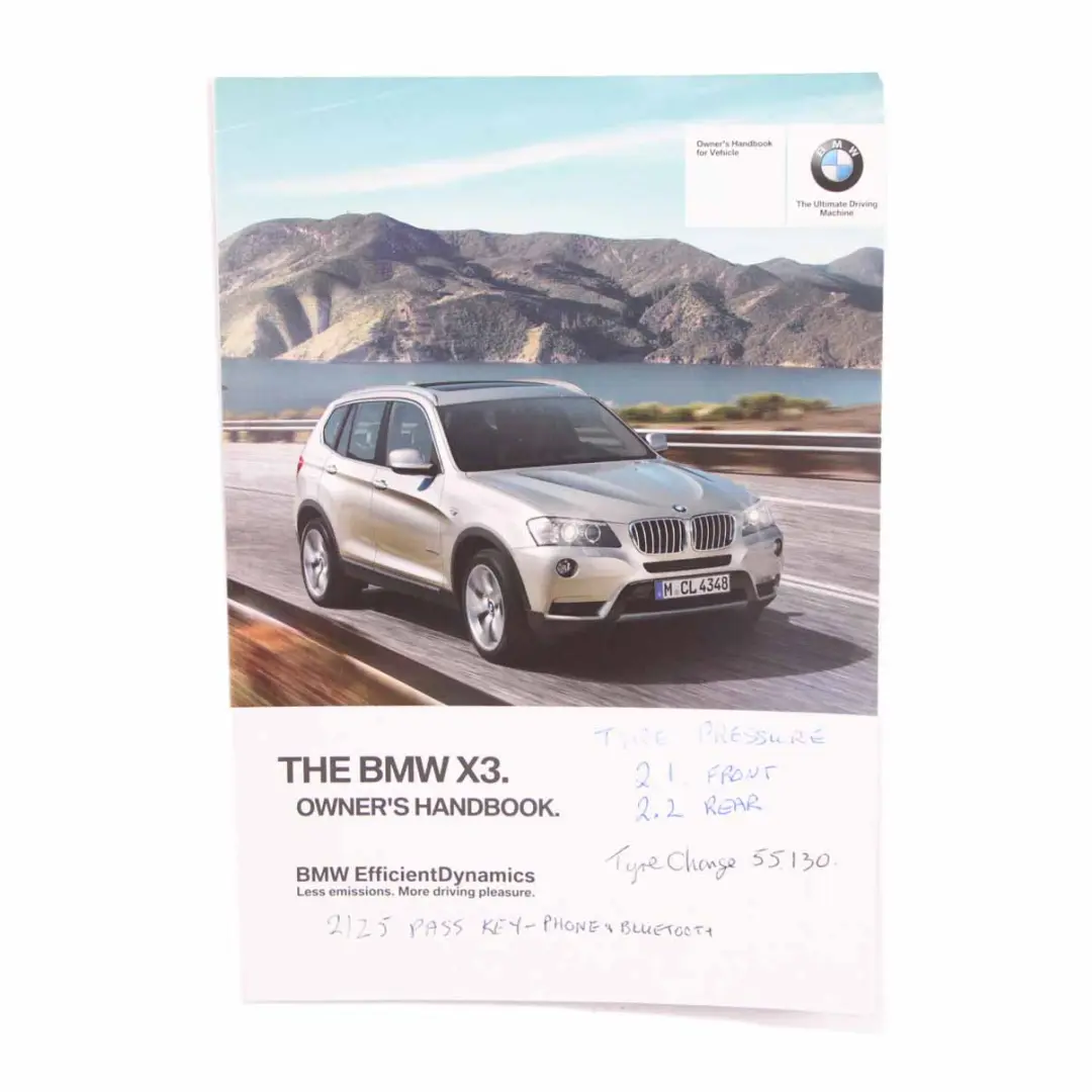 Service Booklet BMW X3 F25 Owner's Handbook Case Wallet Set to with Part number 2917756 Service Booklet BMW X3 F25 Owner's Handbook Case Wallet Set - SKU 2917756 - Part number 2917756