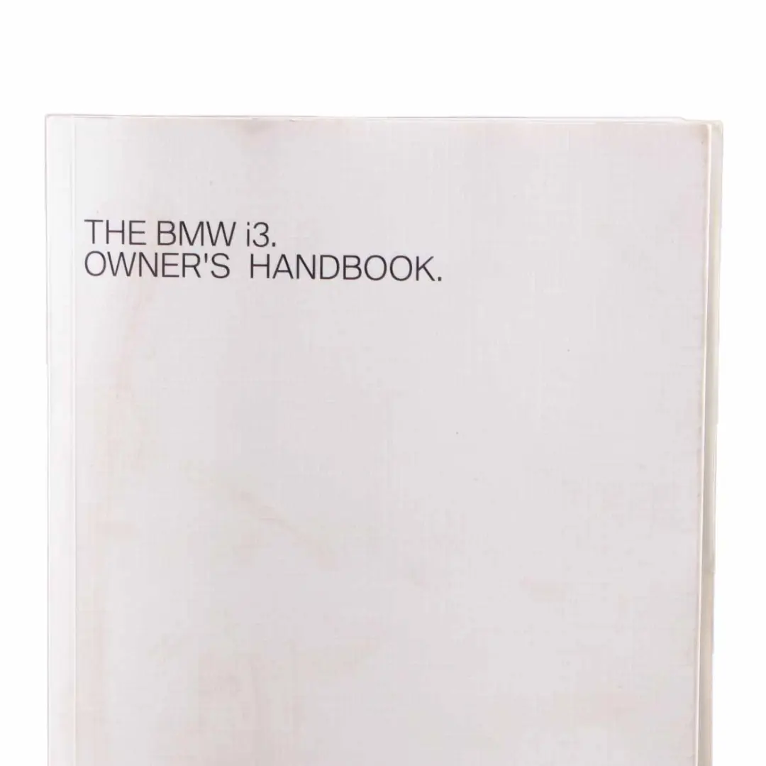 BMW i3 I01 Owner's Handbook Book Instruction Manual - SKU 2925923 - Part number 2925923