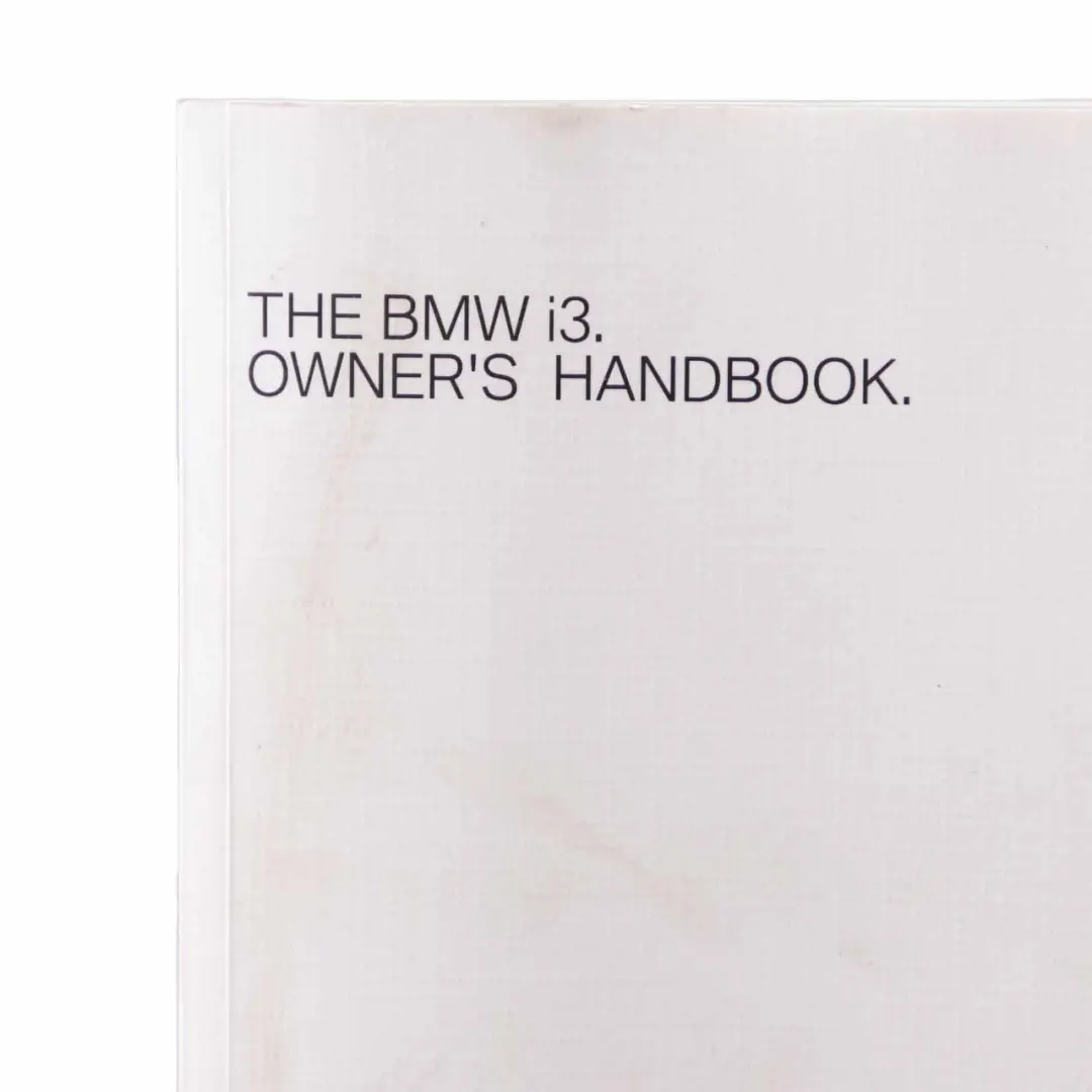 BMW i3 I01 Owner's Handbook Book Instruction Manual - SKU 2925923 - Part number 2925923